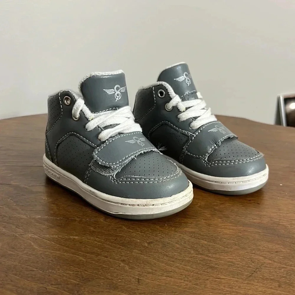 Kids creative recreation gray high top sneakers size toddler 5
